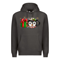 Smoke Christmas penguin coffee Premium Hoodie - JahusDesignShop