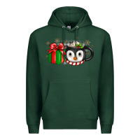 Sports Green Christmas penguin coffee Premium Hoodie - JahusDesignShop