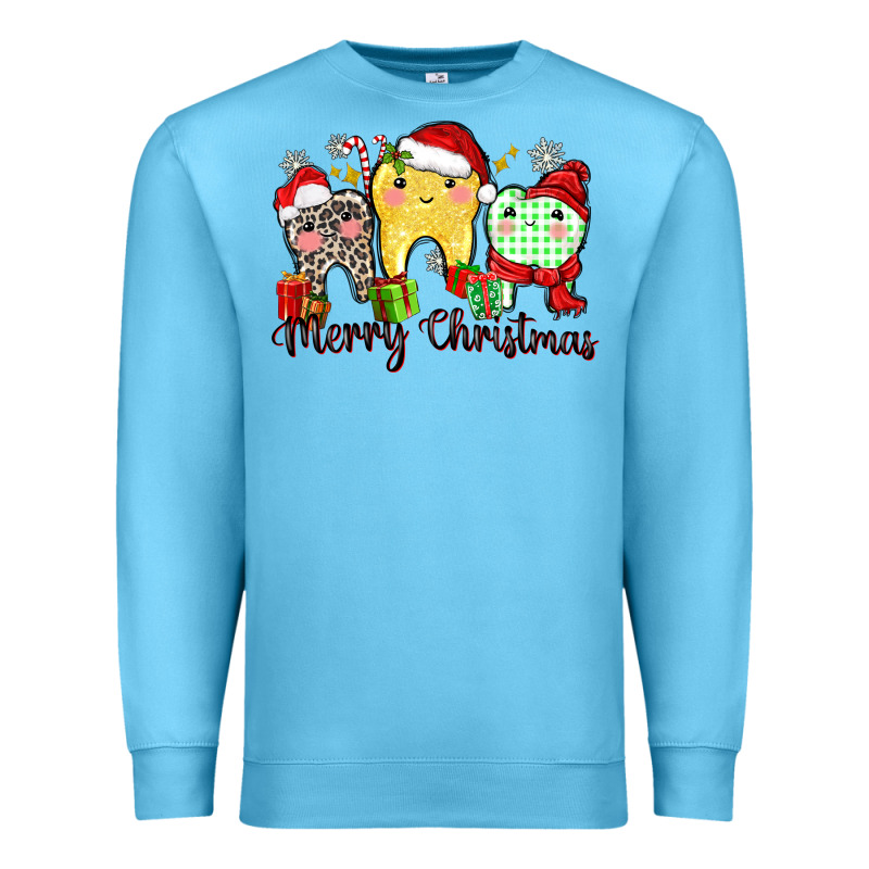 Merry Christmas Tooth Premium Sweatshirt by Zillion Design Studio | Teevron