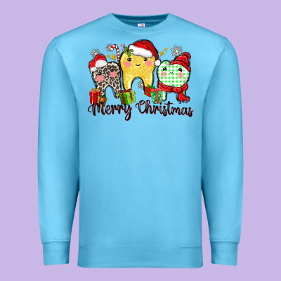 Merry Christmas Tooth Premium Sweatshirt Designed By Zillion Design Studio