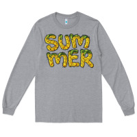 Heather Grey summer pineapple Long Sleeve Tee - BarkalooDesign