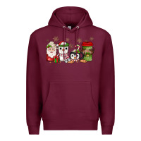 Burgundy Christmas coffee Premium Hoodie - JahusDesignShop