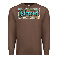 Chestnut Blessed With Daisy And Leopard Premium Sweatshirt - RanaPortraitStore