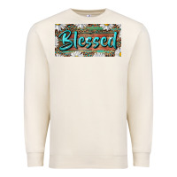 Sandshell Blessed With Daisy And Leopard Premium Sweatshirt - RanaPortraitStore