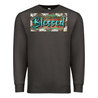 Smoke Blessed With Daisy And Leopard Premium Sweatshirt - RanaPortraitStore