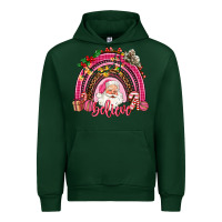Forest Green pink christmas believe  rainbow Urban Hoodie - AdoDesignShop