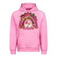 Fuchsia Pink pink christmas believe  rainbow Urban Hoodie - AdoDesignShop