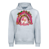 Heather Grey pink christmas believe  rainbow Urban Hoodie - AdoDesignShop