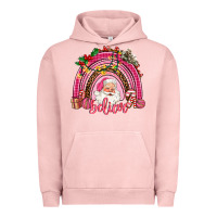 Pigment Salmon pink christmas believe  rainbow Urban Hoodie - AdoDesignShop