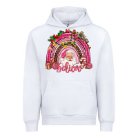 White pink christmas believe  rainbow Urban Hoodie - AdoDesignShop