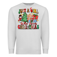 Dove Grey just a girl who loves christmas Premium Sweatshirt - Zillion Design Studio