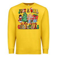 Lemon just a girl who loves christmas Premium Sweatshirt - Zillion Design Studio