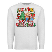 Just A Girl Who Loves Christmas Premium Sweatshirt | Teevron