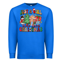 True Royal just a girl who loves christmas Premium Sweatshirt - Zillion Design Studio