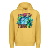 Antique Gold go with the flow Premium Hoodie - AdoDesignShop