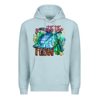 Blue Mist go with the flow Premium Hoodie - AdoDesignShop