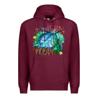 Burgundy go with the flow Premium Hoodie - AdoDesignShop