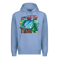 Colony Blue go with the flow Premium Hoodie - AdoDesignShop