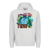 Dove Grey go with the flow Premium Hoodie - AdoDesignShop