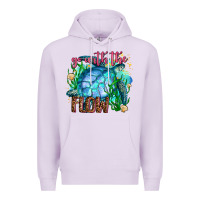 Lilac go with the flow Premium Hoodie - AdoDesignShop
