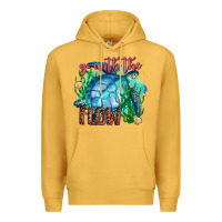 Mustard go with the flow Premium Hoodie - AdoDesignShop