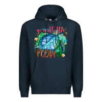Navy go with the flow Premium Hoodie - AdoDesignShop