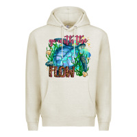 Oatmeal Heather go with the flow Premium Hoodie - AdoDesignShop