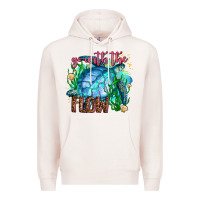 Pale Pink go with the flow Premium Hoodie - AdoDesignShop