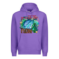 Purple go with the flow Premium Hoodie - AdoDesignShop