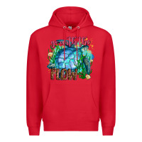 Red go with the flow Premium Hoodie - AdoDesignShop