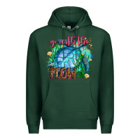 Sports Green go with the flow Premium Hoodie - AdoDesignShop