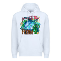 White go with the flow Premium Hoodie - AdoDesignShop