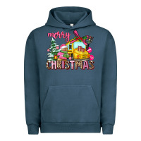 Pigment Midnight Navy merry christmas Urban Hoodie - AdoDesignShop
