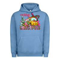 Pigment Pebble Blue merry christmas Urban Hoodie - AdoDesignShop
