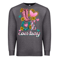 Charcoal Heather love western cowboy Premium Sweatshirt - texasbilliewilder