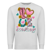 Dove Grey love western cowboy Premium Sweatshirt - texasbilliewilder