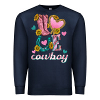 Navy love western cowboy Premium Sweatshirt - texasbilliewilder
