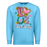 Ocean Blue love western cowboy Premium Sweatshirt - texasbilliewilder