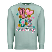 Seafoam love western cowboy Premium Sweatshirt - texasbilliewilder