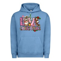 Pigment Pebble Blue love christmas Urban Hoodie - AdoDesignShop