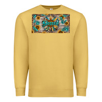 Antique Gold Blessed With Sunflower And Gemstone Premium Sweatshirt - RanaPortraitStore
