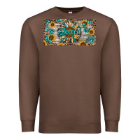 Chestnut Blessed With Sunflower And Gemstone Premium Sweatshirt - RanaPortraitStore