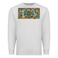 Dove Grey Blessed With Sunflower And Gemstone Premium Sweatshirt - RanaPortraitStore