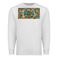 Oatmeal Heather Blessed With Sunflower And Gemstone Premium Sweatshirt - RanaPortraitStore