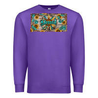 Purple Blessed With Sunflower And Gemstone Premium Sweatshirt - RanaPortraitStore
