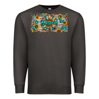 Smoke Blessed With Sunflower And Gemstone Premium Sweatshirt - RanaPortraitStore