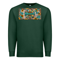 Sports Green Blessed With Sunflower And Gemstone Premium Sweatshirt - RanaPortraitStore
