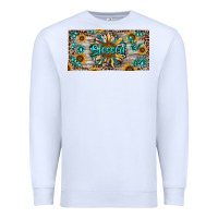 White Blessed With Sunflower And Gemstone Premium Sweatshirt - RanaPortraitStore