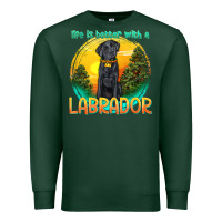 Sports Green life is better with a labrador Premium Sweatshirt - texasbilliewilder