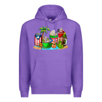 Purple puerto rico coffee cups Premium Hoodie - AdoDesignShop